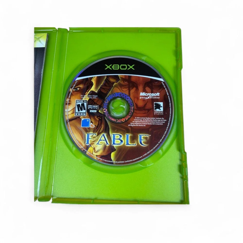 Fable 1 2004 Black Label Original Microsoft Xbox Video Game Case Manual Complete